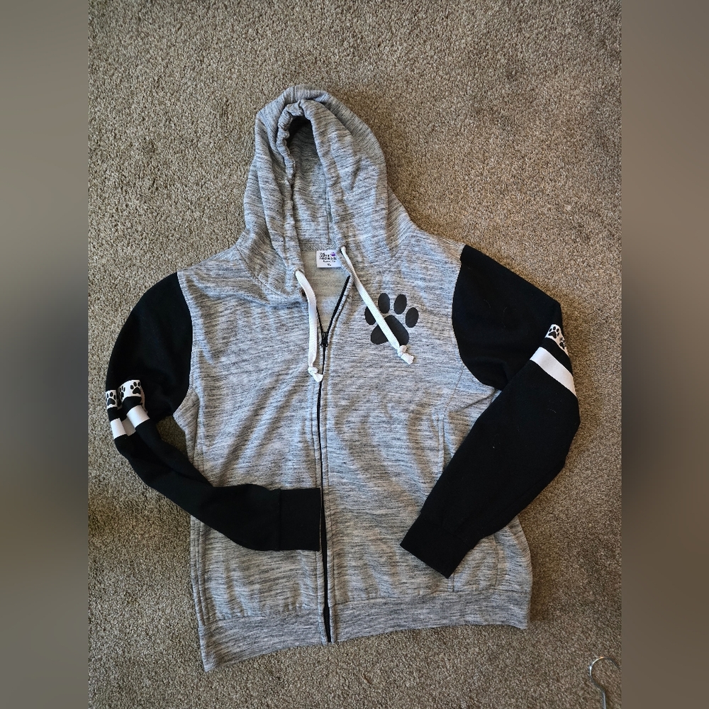 Paw print zip up